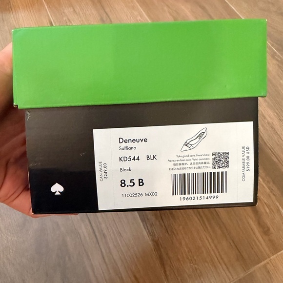 Kate Spade Deneuve Black Pointed Flats - Picture 9 of 10